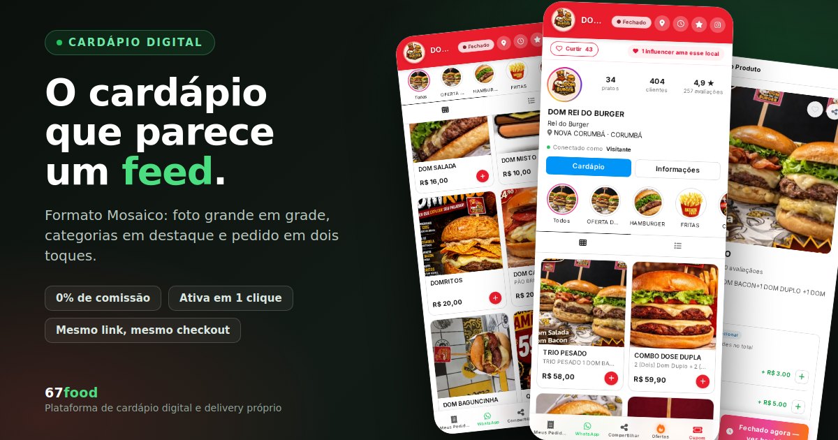 Cardápio digital estilo Instagram: comparativo 2026 (feed x lista x marketplace)